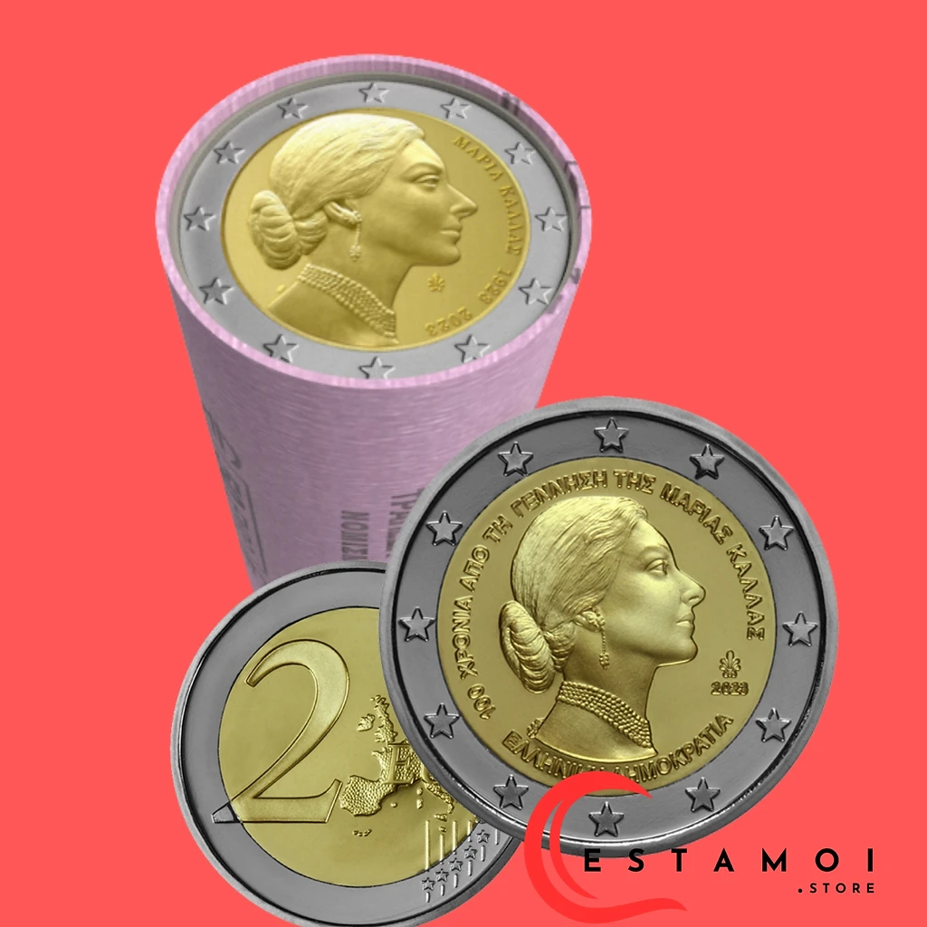 Greece 2023 €2 Greece, 2023, Maria Callas, 2 euro Roll (25 Coins) bimetallic