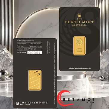 Australia Australia, The Perth Mint, Kangaroo, 5 g Gold Bar, Au999.9, Minted Bar