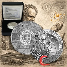Greece 2016 €10 Greece, 10 Euro, Silver Coin, Democritus: Father of Modern Science