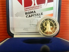 Italy 2021 €2 Italy, 2021 Proof, Rome, 2 Euro Coin bimetallic