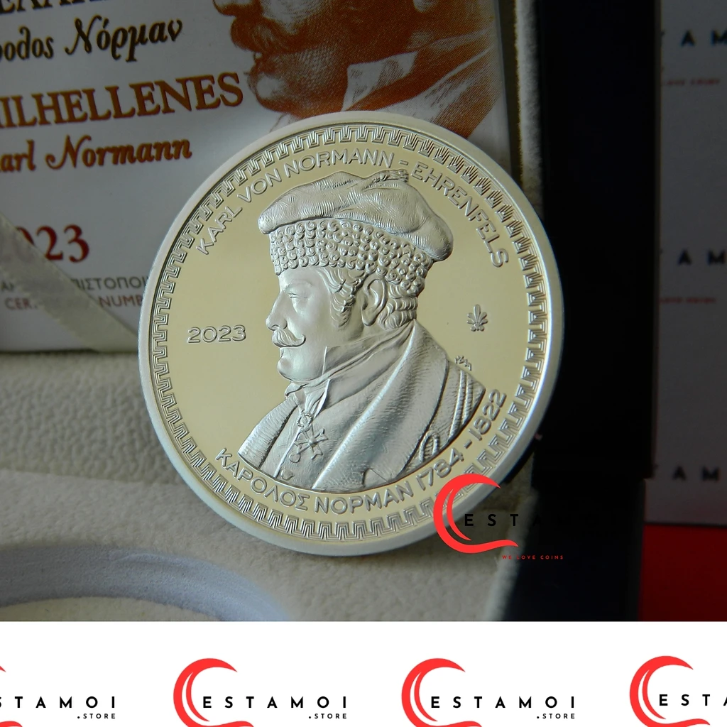 Greece 2023 €10 Greece, 2023, 10 Euro, Silver Proof, Philhellenes: Karl Normann coin