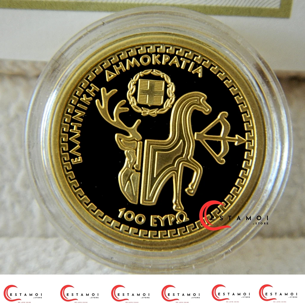 Greece 2023 €100 Greece, 2023, 100 Euro, Gold Coin, Artemis: Goddess of the Moon & Hunt