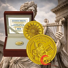 Greece 2018 €100 Greece, 2018, 100 Euro, Gold Coin,  Apollo: God of Light, Healing & Arts, Proof
