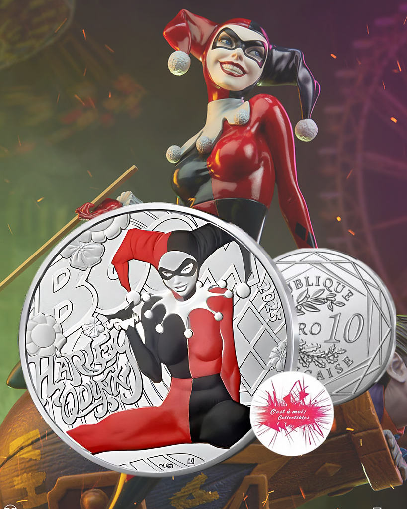 France 2025 €10 France, 2025, 10 euro, Silver Coin , DC: Harley Quinn!