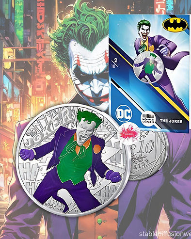 France 2025 €10 France, 2025, 10 euro, Silver Coin , DC: The Joker !