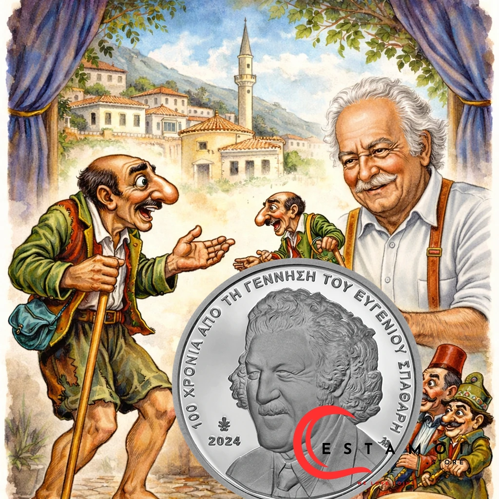 Greece 2024 €6 Greece, 2024, 6 Euro Coin, Silver, Proof, 1 Karagiozis ! Spatharis!