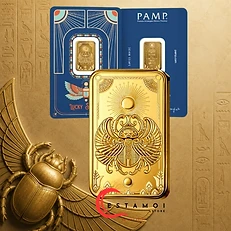 PAMP PAMP, 5g Gold Bar, Good Luck Scarab, Gold 999.9!