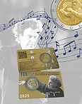 Greece 2025 €2 Greece, 2025, 2 Euro, Genius of Mikis Theodorakis, Proof & Coincard bimetallic