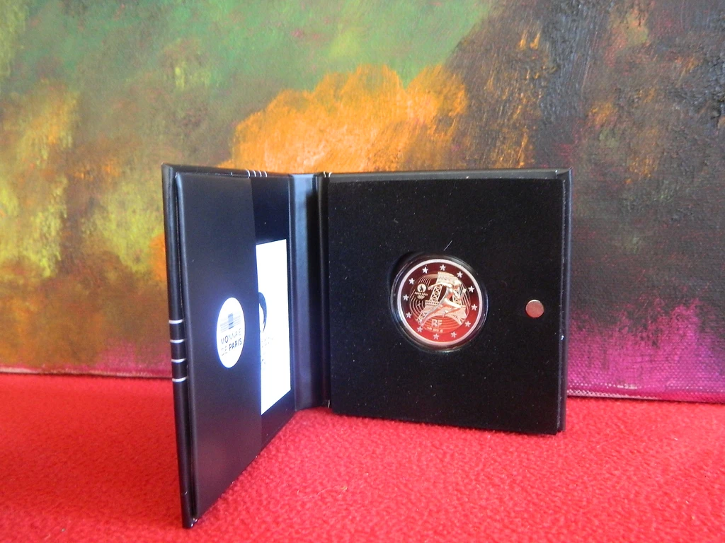 France 2021 €2 France, 2021, 2 euro Coin, Proof BE, Olympiques, Original Box and COA bimetallic