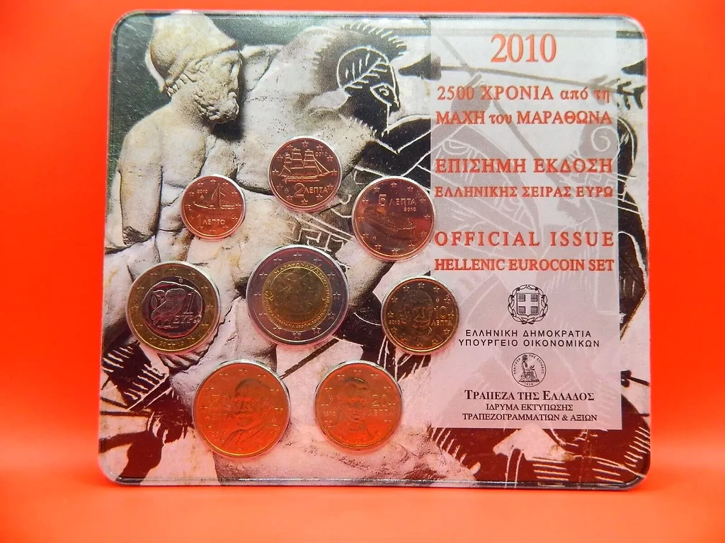 Greece 2010 €2 Greece, 2010, 2 Euro Coin, Battle of Marathon, Blister, Mini Set, FDC bimetallic