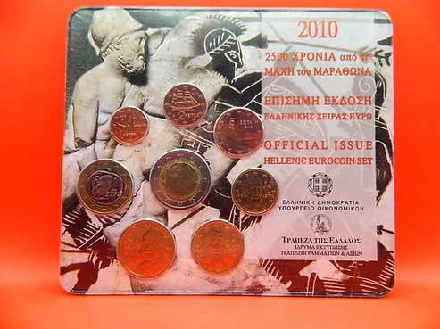 Greece 2010 €2 Greece, 2010, 2 Euro Coin, Battle of Marathon, Blister, Mini Set, FDC bimetallic