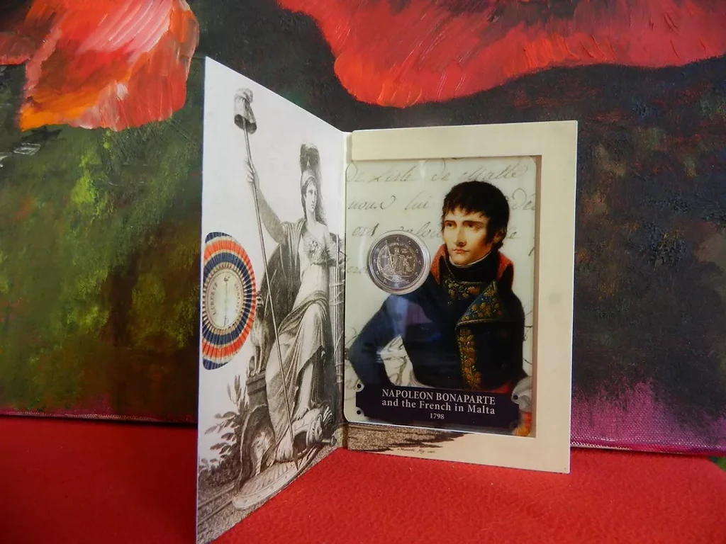 Malta 2023 €2 Malta, 2023, Napoleon and Copernicus, 2 euro coin, Coincard set bimetallic