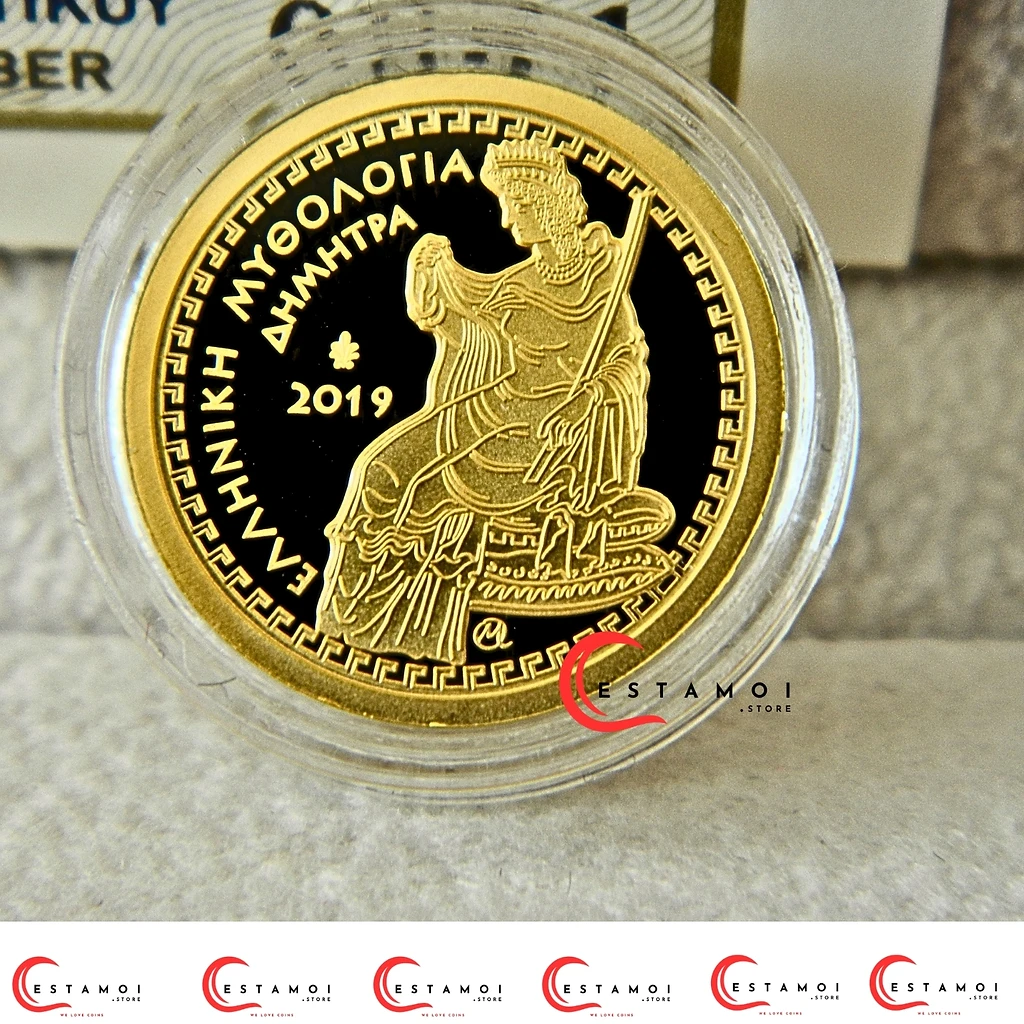 Greece 2019 €100 Greece, 2019,  100 Euro, Gold Coin, Demeter: Goddess of Agriculture, Proof