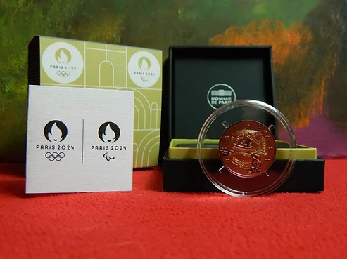 France 2024 €2 France, 2024, !! The Reverse Proof !! Olympic Games! 2 euro proof bimetallic coin