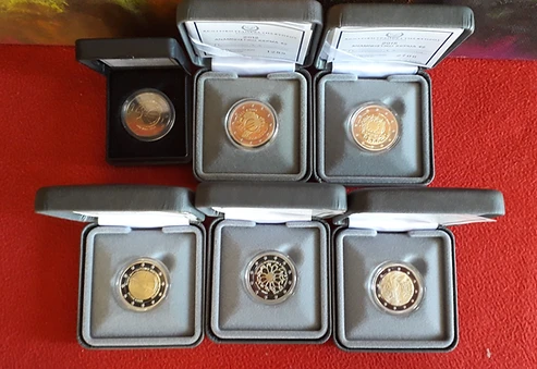 Cyprus Lot 2022 Cyprus Lot, BE 2022+ BE 2020+ BE 2017+ BE 2015+BE 2012+BU 2009 bimetallic set