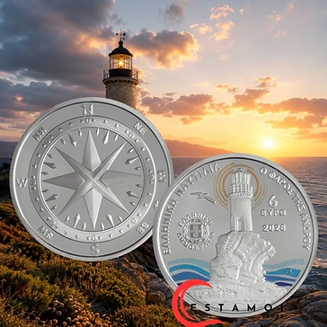 Greece 2026 €6 Greece, 2026, 6 euro,  Silver Proof Coin, The Lighthouse of Andros, Presale!
