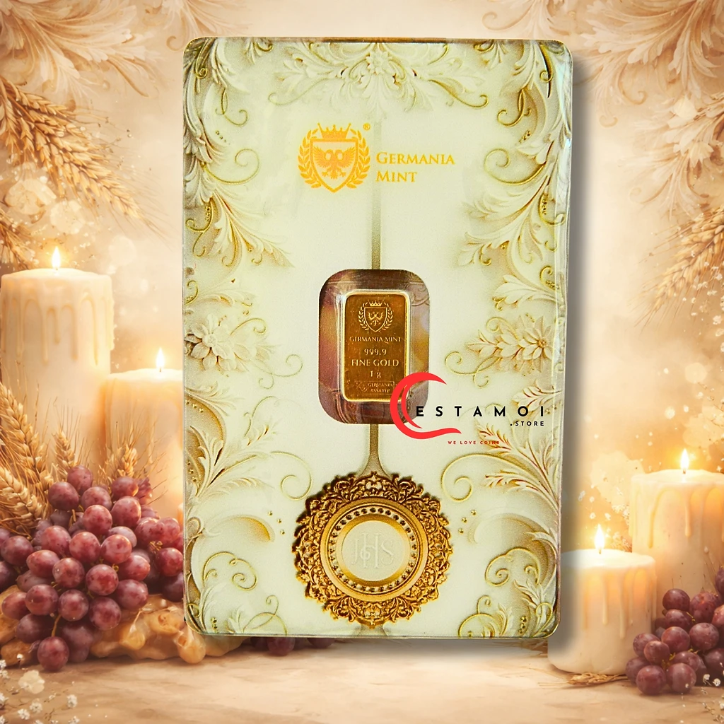 Germania Mint Germania Mint, Gold Bar, 1G, 999.9 Gold, Special Occasion: Babtism