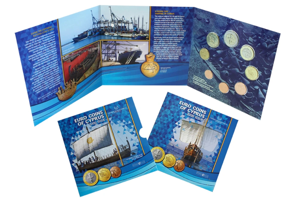 First Day Cover 2020 First Day Cover, All Cyprus Euro Coins BU,2020, Official Issue bimetallic