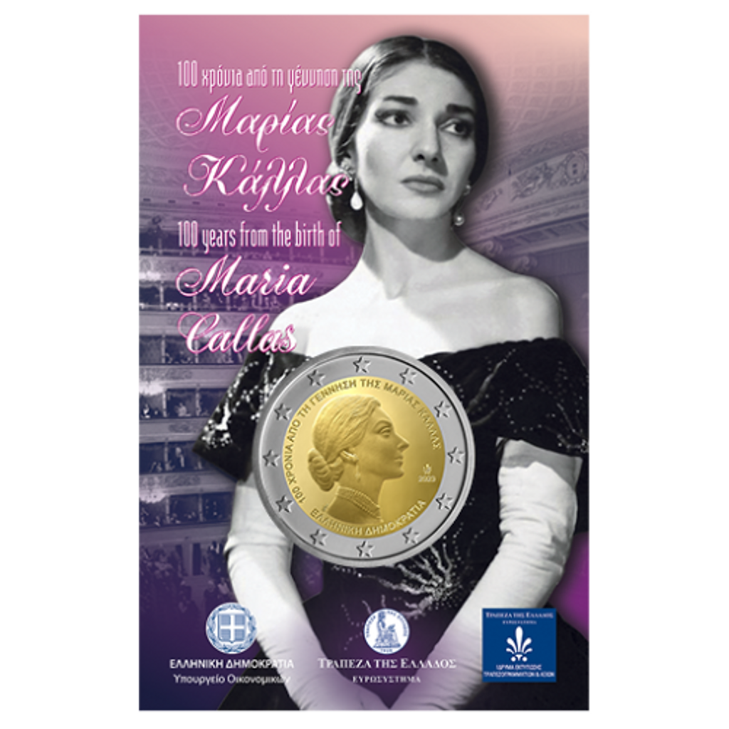 Greece 2023 €2 Greece, 2023, Maria Callas, 2 euro Bu Coincard bimetallic