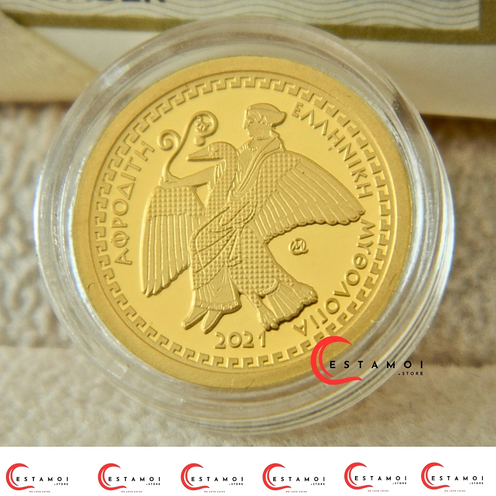 Greece 2021 €100 Greece, 2021, 100 Euro,  Gold coin, Venus, Aphrodite: Goddess of Love