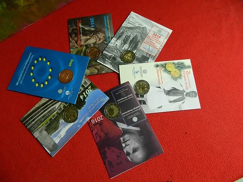 Greece Not Applicable €2 Greece, 2014-2016, Set , 6 different Coincard, 2 euro commemorative coins bimetallic