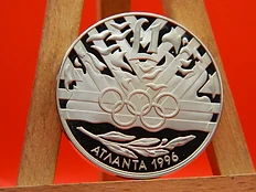 Cyprus 1996 £1 Cyprus, 1996, Atlanta, Olympic Games, 1 Pound coin, BU bimetallic