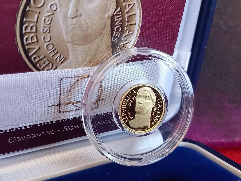 Italy 2021 €10 Italy, 2021, 10 Euro, Gold coin, Emperor Series: Costantino, Proof