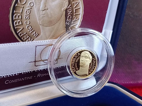 Italy 2021 €10 Italy, 2021, 10 Euro, Gold coin, Emperor Series: Costantino, Proof