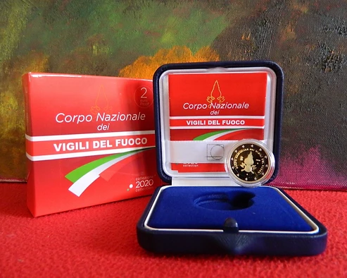 Italy 2020 €2 Italy, 2020, 2 Euro, Firemen (Vigili del Fuoco), Proof Coin bimetallic