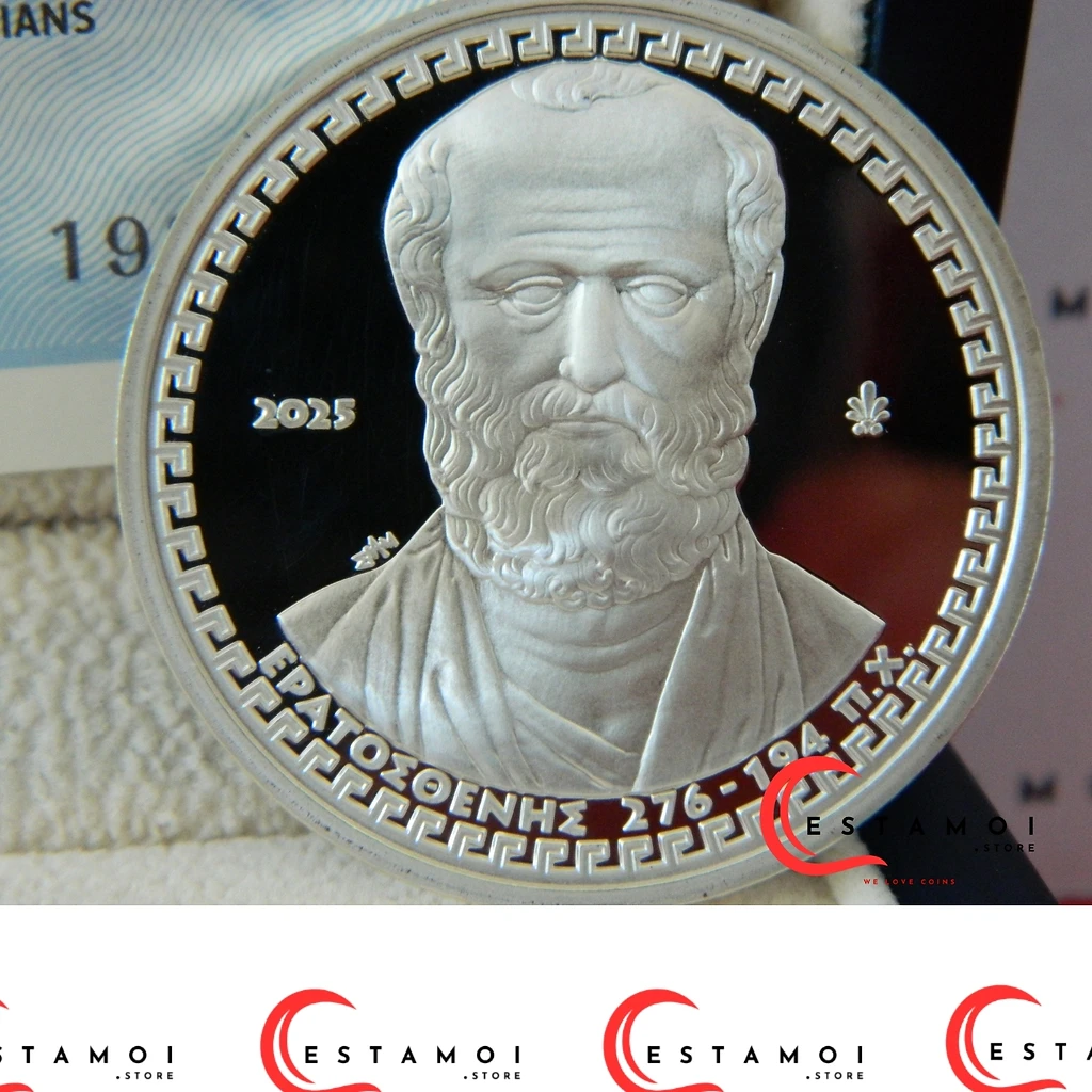 Greece 2025 €10 Greece, 2025, 10 Euro Coin, Silver, Proof, Great minds of Old:  Eratosthenes