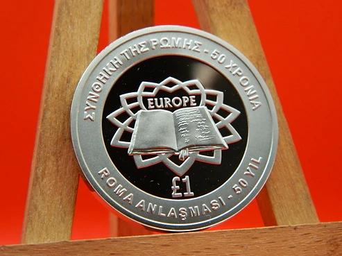 Cyprus 2007 £1 Cyprus, 2007, Treaty of Rome, BU, 1 Pound coin bimetallic