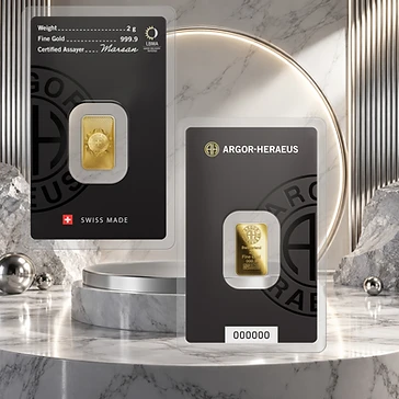 Switzerland Switzerland, Argor-Heraeus, 2 g Gold Bar, Au999.9, Minted Bar