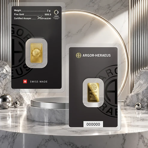 Switzerland Switzerland, Argor-Heraeus, 2 g Gold Bar, Au999.9, Minted Bar