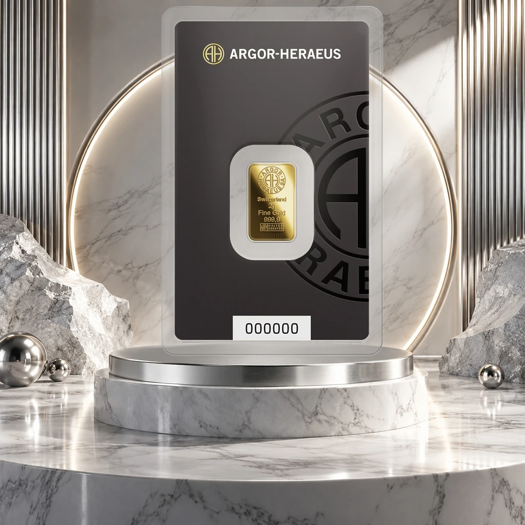 Switzerland Switzerland, Argor-Heraeus, 2 g Gold Bar, Au999.9, Minted Bar