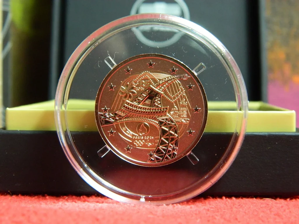 France 2024 €2 France, 2024, !! The Reverse Proof !! Olympic Games! 2 euro proof bimetallic coin