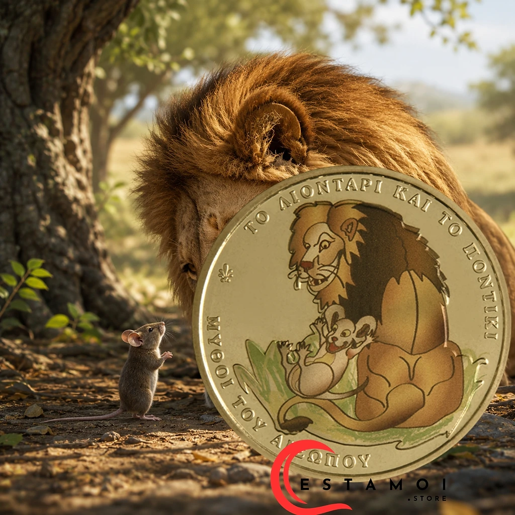 Greece 2026 €1.50 Greece, 2026, €1.50 BU Coin, The Lion and the Mouse ,Aesop's Fables, Presale! other
