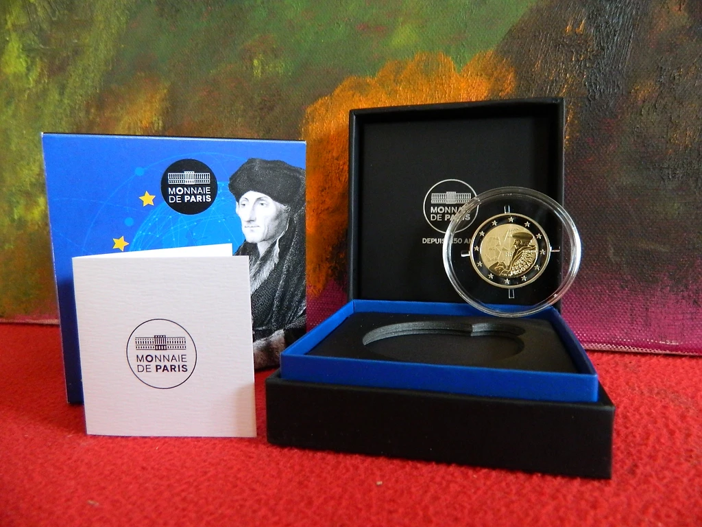 France 2022 €2 France, 2022, Erasmus, 2 euros coin Proof BE as issued bimetallic