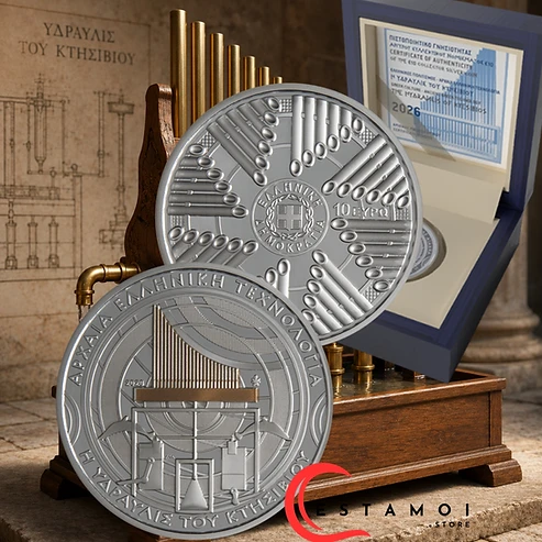 Greece 2026 €6 Greece, 2026, 6 euro, Silver Proof, The Hydraulis of Ctesibius, Presale! coin