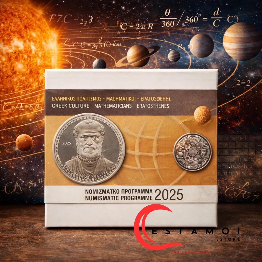 Greece 2025 €10 Greece, 2025, 10 Euro Coin, Silver, Proof, Great minds of Old:  Eratosthenes