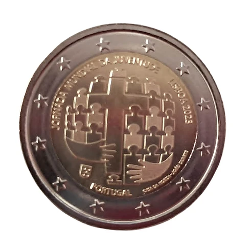 Portugal 2023 €2 Portugal, 2023, 2 euro coin, UNC, in Capsule,World Youth Day! bimetallic