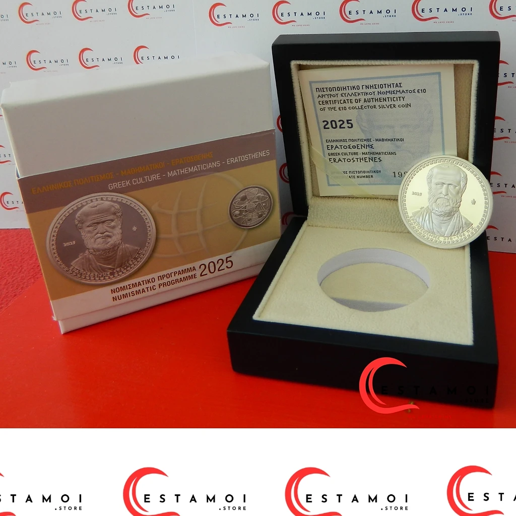 Greece 2025 €10 Greece, 2025, 10 Euro Coin, Silver, Proof, Great minds of Old:  Eratosthenes