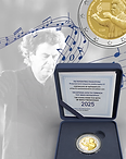 Greece 2025 €2 Greece, 2025, 2 Euro, Genius of Mikis Theodorakis, Proof & Coincard bimetallic