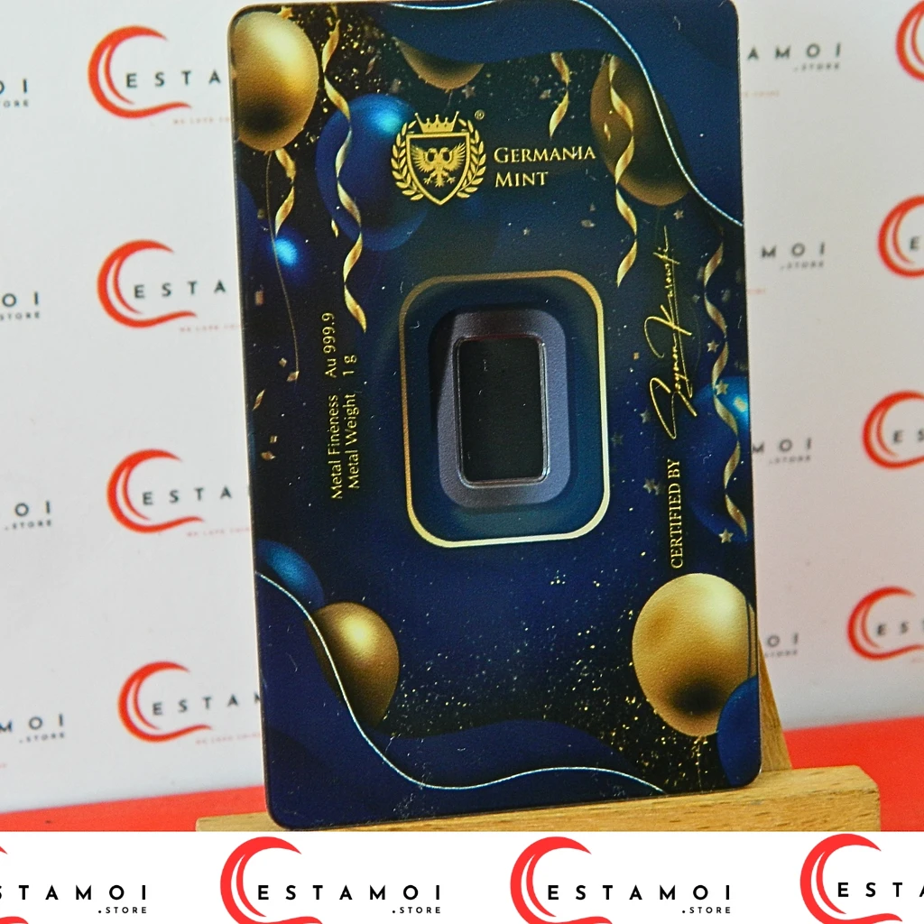 Germania Mint Germania Mint, Gold Bar, 1G, 999.9 Gold, Special Occasion: Happy Birthday