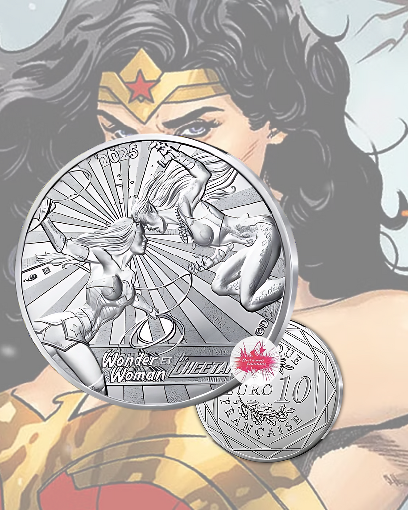 France 2025 €10 France, 2025, 10 euro, Silver Coin , DC: Wonder Woman & Cheetah !