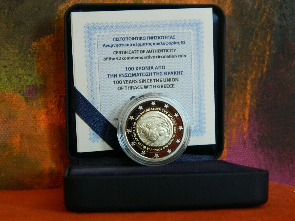Greece 2020 €2 Greece, 2020, Thrace Proof, 2 Euro Coin bimetallic