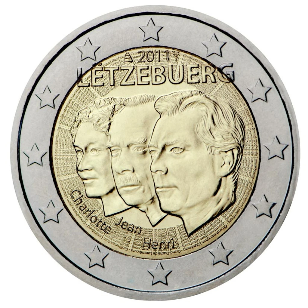 Luxemburg 2011 €2 Luxemburg, 2011, 2 euro coin, UNC, in Capsule, Grand-Duchess Charlotte bimetallic