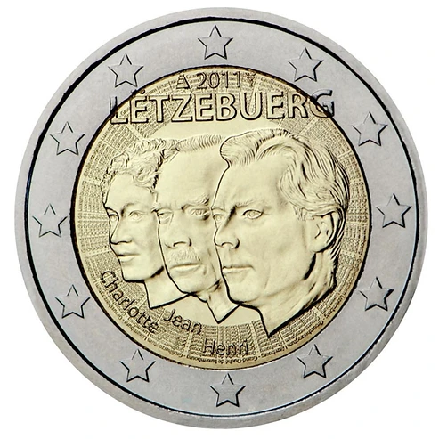 Luxemburg 2011 €2 Luxemburg, 2011, 2 euro coin, UNC, in Capsule, Grand-Duchess Charlotte bimetallic