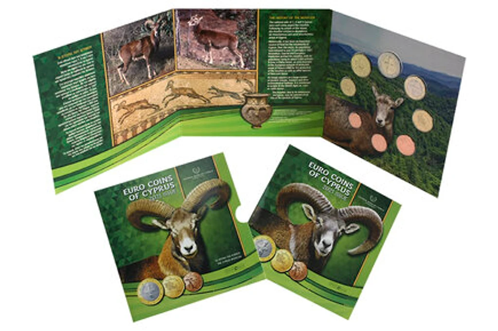 First Day Cover 2021 First Day Cover, All Cyprus Euro Coins BU,2021, Official Issue bimetallic