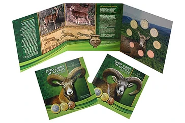 First Day Cover 2021 First Day Cover, All Cyprus Euro Coins BU,2021, Official Issue bimetallic
