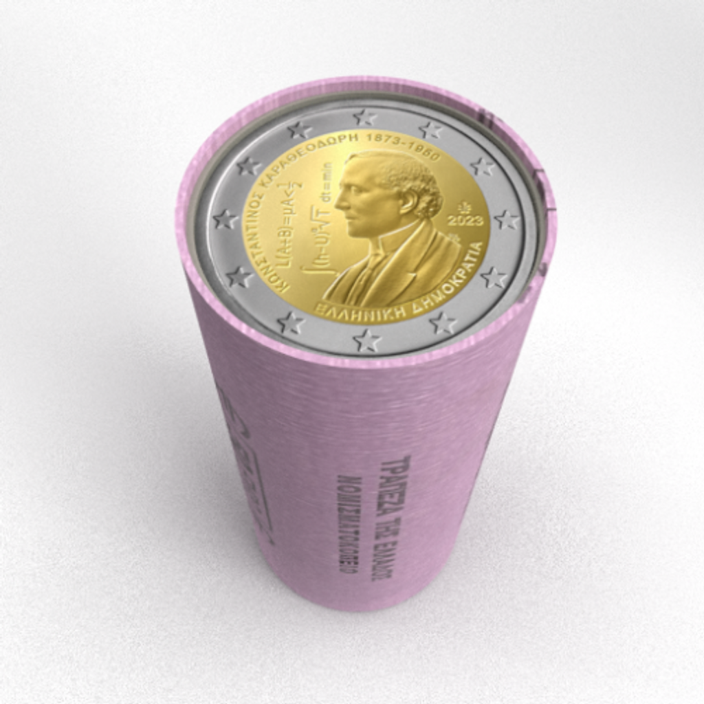 Greece 2023 €2 Greece, 2023, Constantin, 2 euro coin Roll (25 coins) bimetallic